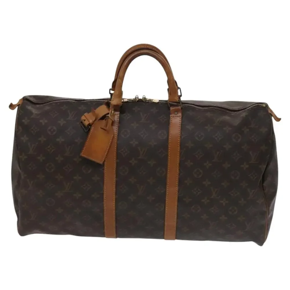 LOUIS VUITTON Monogram Keepall 55 Boston Bag M41424